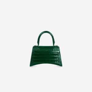 Women's Hourglass Small Top Handle Bag in Forest Green