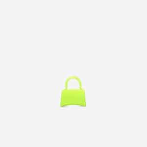 Women's Hourglass Mini Top Handle Bag in Fluo Yellow
