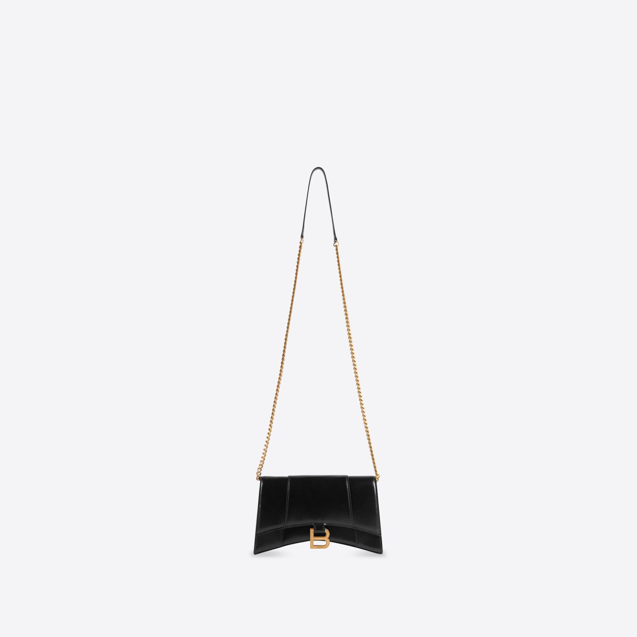 Women's Hourglass Chain Bag in Black