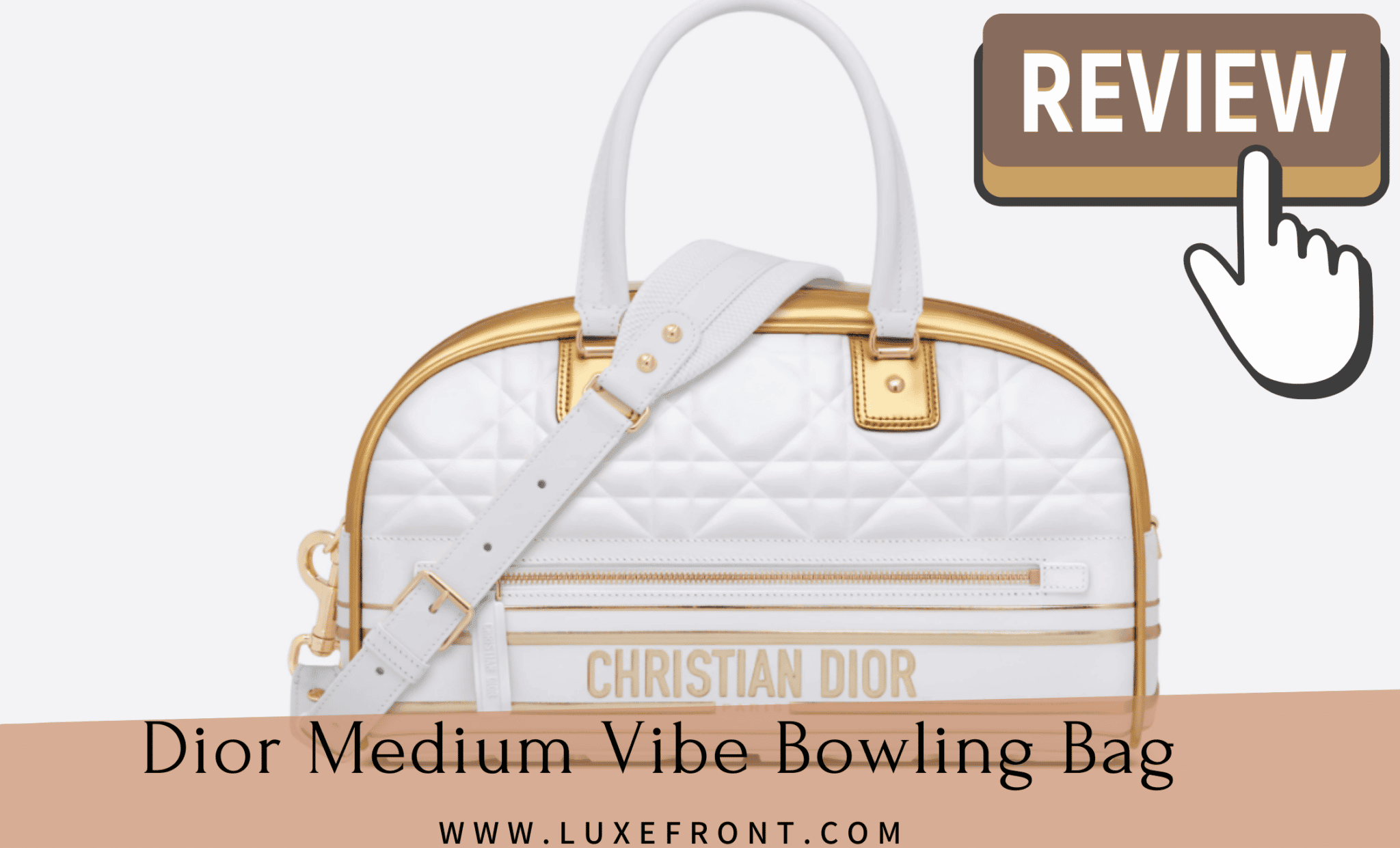 Dior Medium Vibe Bowling Bag Review Luxe Front
