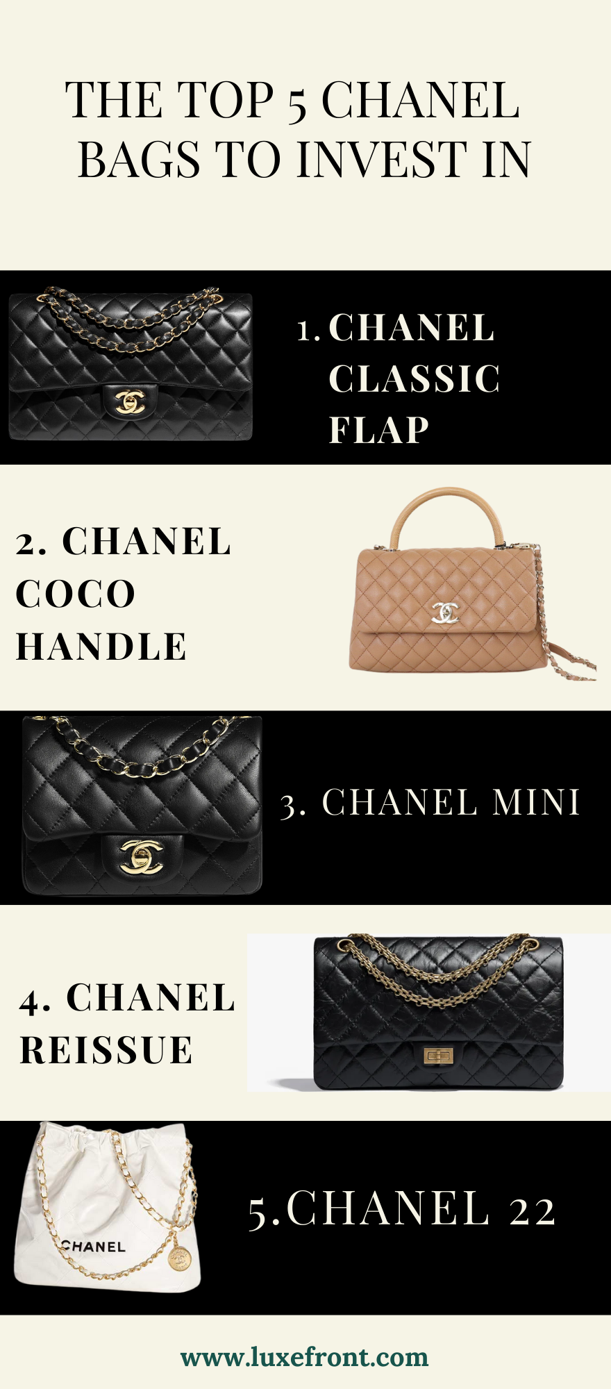 The Best Chanel Bags To Invest in 2023. Top 5 Chanel Bags Luxe Front