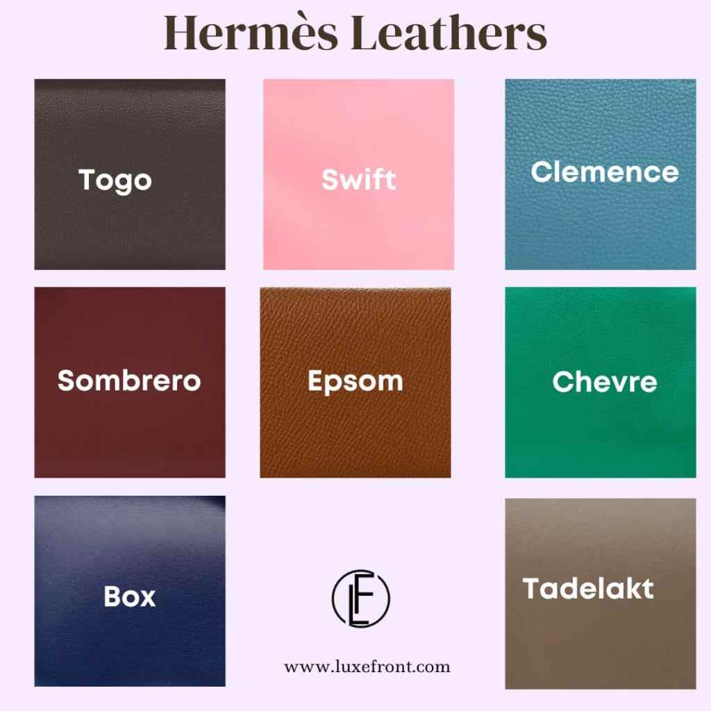 hermes leathers types