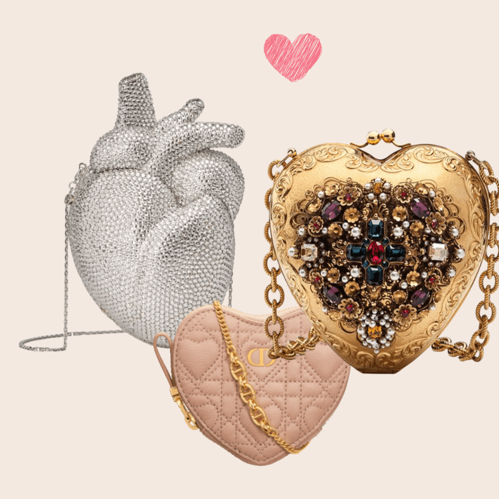 best luxury heart shaped bags
