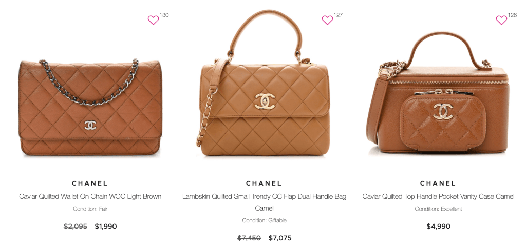 brown caramel chanel bags
