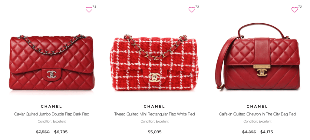 REd chanel bags