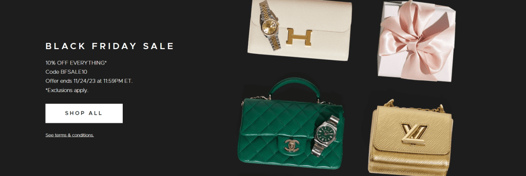 black friday sale on fashionphile 2023